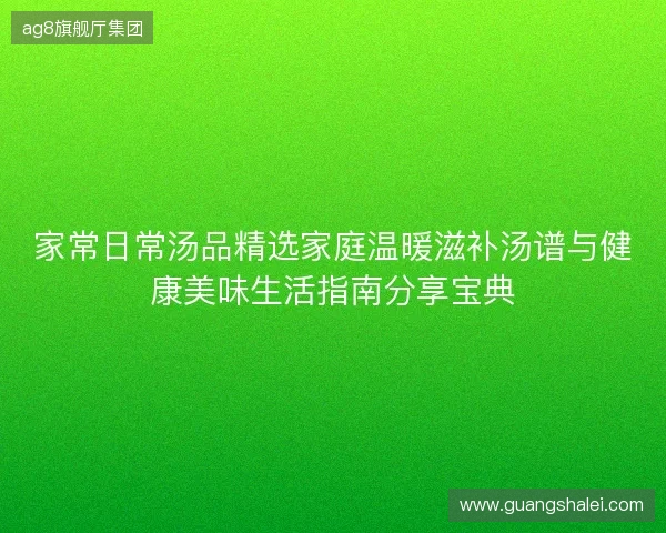 家常日常汤品精选家庭温暖滋补汤谱与健康美味生活指南分享宝典